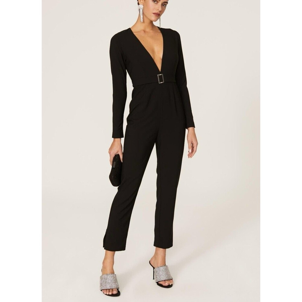 Hutch Elegant Black V-Neck Jumpsuit
